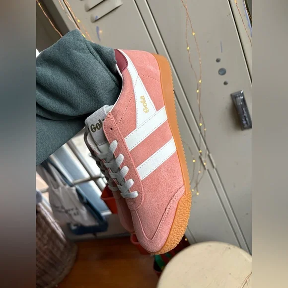 Gola Women's Elan Leather Sneaker Terracotta/ Off White/Red Ochre - Picture 10 of 16